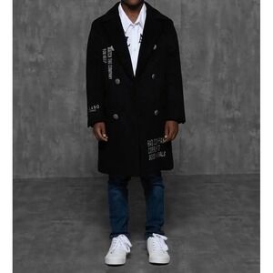 Milano Di Rouge Kids Christian Trench Coat NEW Size 2T $198 Black Wool Blend